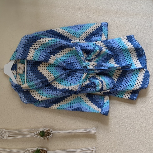 Chasing Unicorns Short Blue Cardigan One Size - Picture 14 of 17